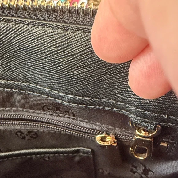 Tory Burch Black Tote Bag with Gold Accents - Picture 4 of 15